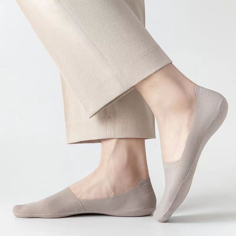 One Piece Ice Silk Cotton Cotton Sole Men's Invisible Meocks