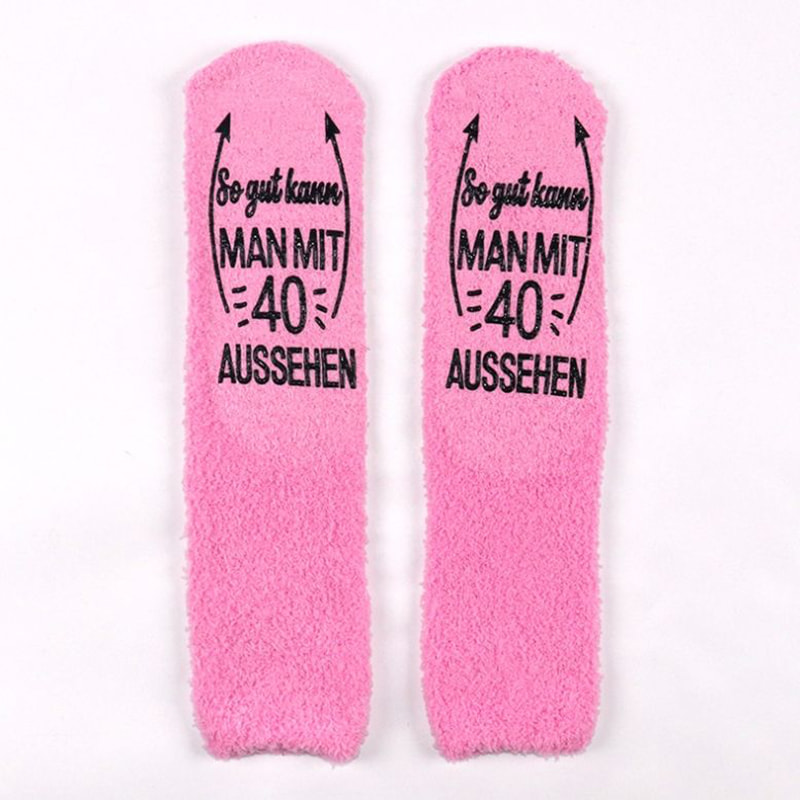 Meias adesivas de agulha grossa de veludo coral Meias adesivas de agulha grossa de veludo coral