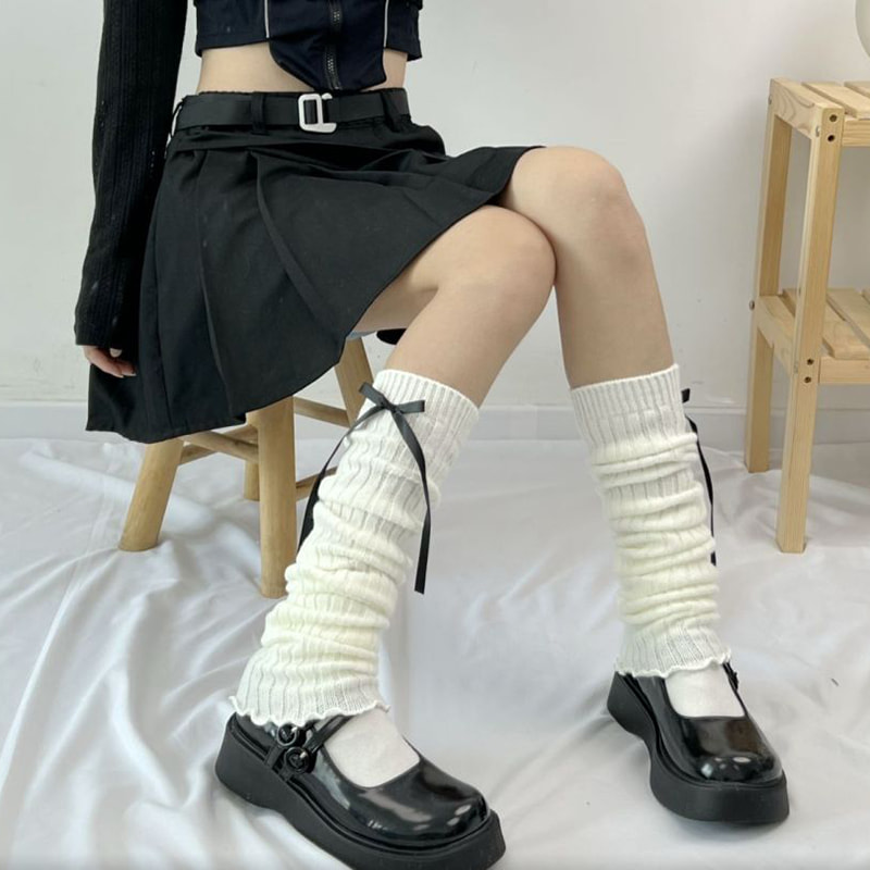 Meias de pilha de preto e branco japonês