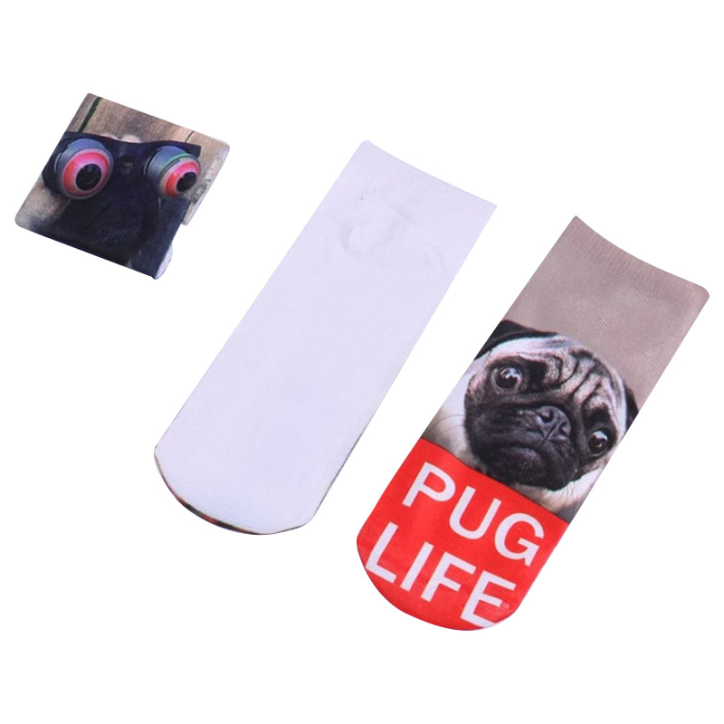 Meias 3D meias européias e americanas Harajuku meias curtas de meias impressas Meias 3D meias européias e americanas Harajuku meias curtas de meias impressas