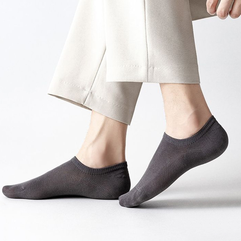 Meias rasas de cor comum regulares masculinas Meias rasas de cor comum regulares masculinas