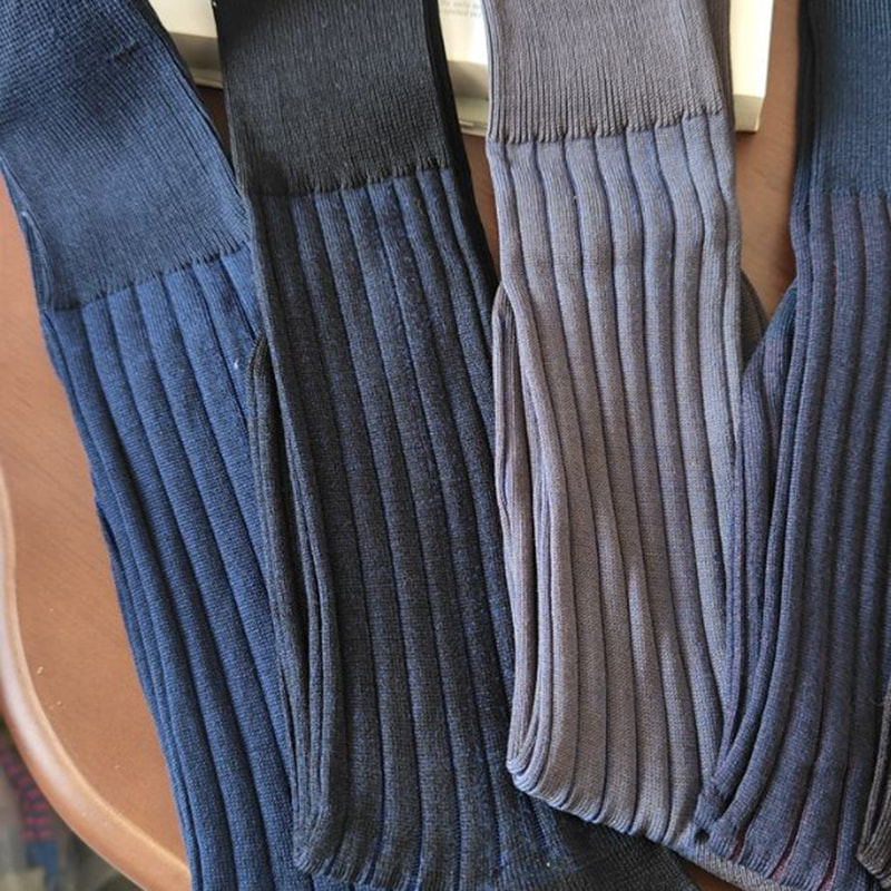 Meias de futebol de negócios duplas de agulha Meias de futebol de negócios duplas de agulha