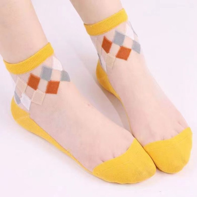 Meias de vidro fino de verão meias de algodão sexy das crianças Meias de vidro fino de verão meias de algodão sexy das crianças