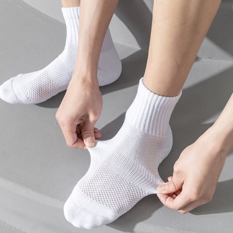 Meias Men's Spring e Autumn Towel Sports Sports de algodão Profissional Meias Profissionais