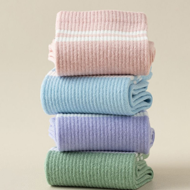 Primavera e outono Yoga Exercício Fitness Cotton Socks Meias do meio feminino Primavera e outono Yoga Exercício Fitness Cotton Socks Meias do meio feminino