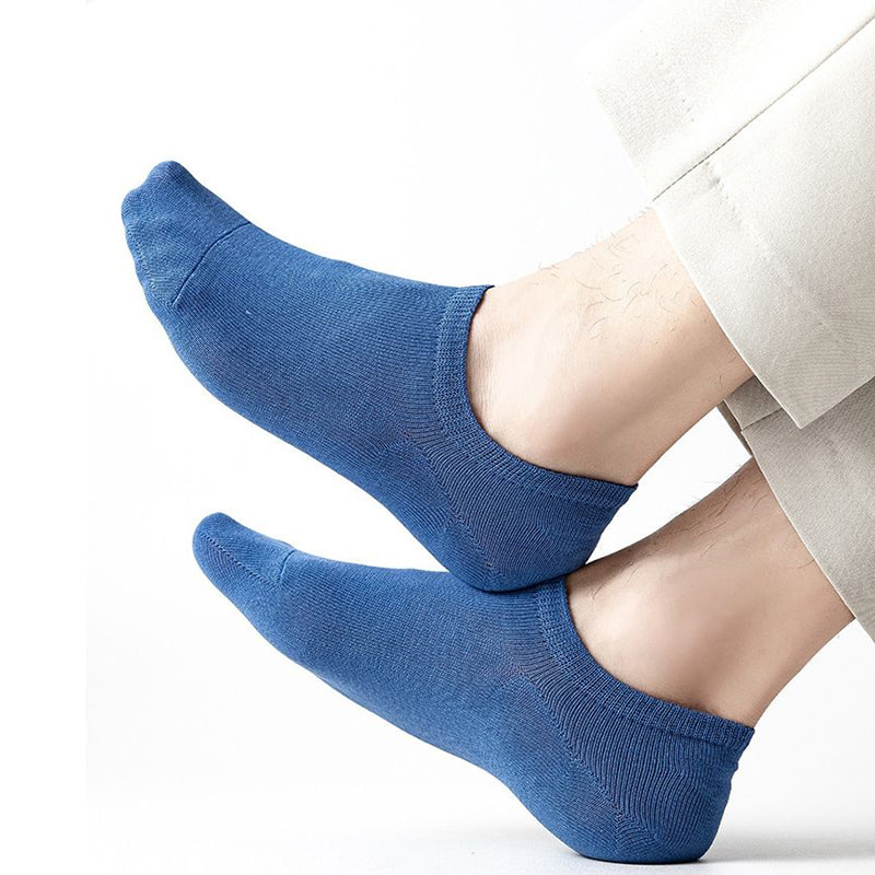 Meias rasas de cor comum regulares masculinas Meias rasas de cor comum regulares masculinas