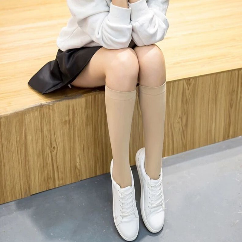 Velvet Fino Summer JK Socks feminino Longo meias de tubo de bezerro Velvet Fino Summer JK Socks feminino Longo meias de tubo de bezerro